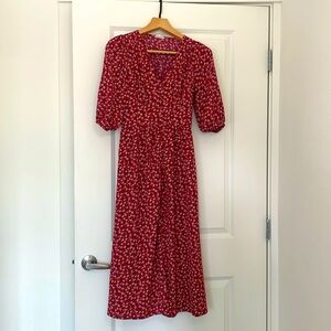 Semi long summer dress with flowers